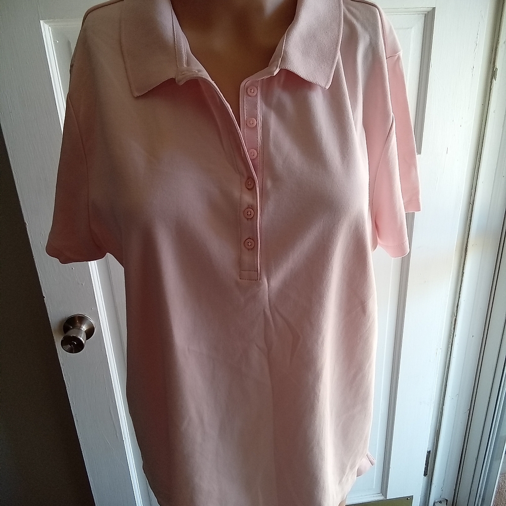 Land's End XL Pink Collard Golf Shirt